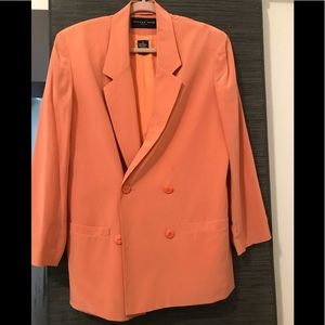 August Silk coral blazer size 10